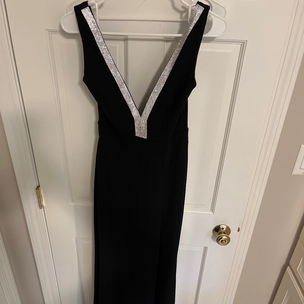 Black sequence floor length gown